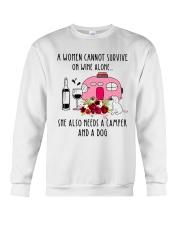 Survival women needs camping Crewneck Sweatshirt thumbnail