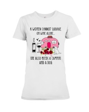 Survival women needs camping Premium Fit Ladies Tee thumbnail