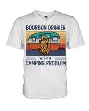 Bourbon Camping V-Neck T-Shirt tile