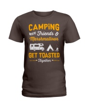 Camping get toasted Ladies T-Shirt tile