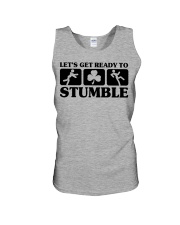 Lets get ready to stumble black Unisex Tank tile