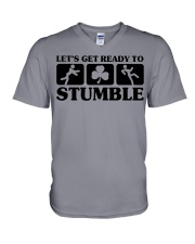 Lets get ready to stumble black V-Neck T-Shirt tile