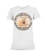 SWEAT DRIES BLOOD CLOTS BONES HEAL - VETERANS Premium Fit Ladies Tee tile