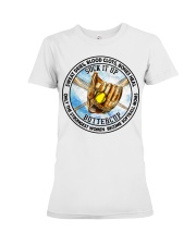 Softball mom Premium Fit Ladies Tee tile