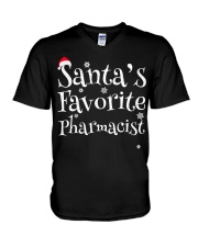 Santa's favorite Pharmacist V-Neck T-Shirt thumbnail