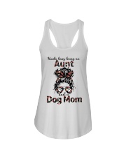aunt and dog mom Ladies Flowy Tank tile