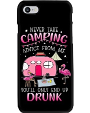 Camping advice - You'll only end up drunk Phone Case tile