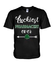 Luckiest Pharmacist Ever V-Neck T-Shirt thumbnail