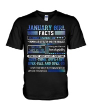 January Girl Facts V-Neck T-Shirt thumbnail
