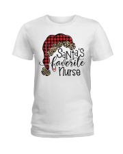 Santa's favorite Nurse Ladies T-Shirt tile