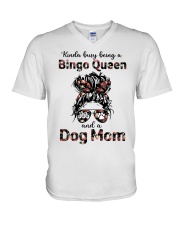 bingo queen V-Neck T-Shirt tile