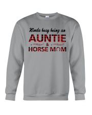 Kinda busy being an Auntie and Horse Mom Crewneck Sweatshirt tile