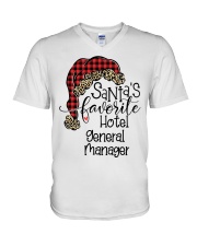 Hotel General Manager V-Neck T-Shirt tile
