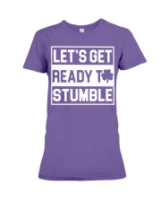 Lets get ready to stumble Premium Fit Ladies Tee tile