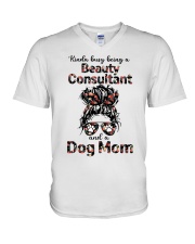 beauty Consultant V-Neck T-Shirt tile