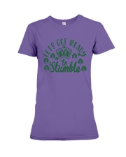 Lets get ready to stumble green Premium Fit Ladies Tee tile