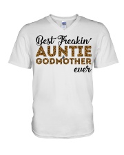 Best Freakin' Auntie and Godmother Ever V-Neck T-Shirt thumbnail