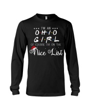 Ohio girl on nice list Long Sleeve Tee thumbnail