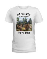 Bear Camping Ladies T-Shirt tile