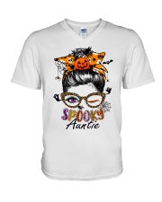 One Spooky Auntie V-Neck T-Shirt tile