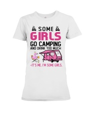girls camping Premium Fit Ladies Tee tile