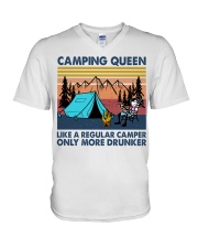 Camping Queen V-Neck T-Shirt tile