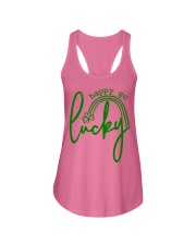 Happy Go Lucky Green Ladies Flowy Tank tile