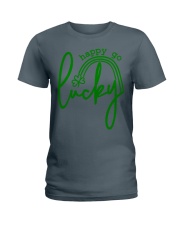 Happy Go Lucky Green Ladies T-Shirt tile