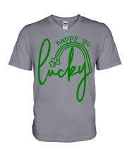 Happy Go Lucky Green V-Neck T-Shirt tile