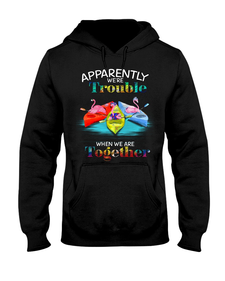 Flamingo Kayaking Hooded Sweatshirt