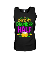 She's my drunker half Unisex Tank tile