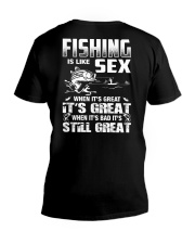 i just need to go fishing V-Neck T-Shirt back