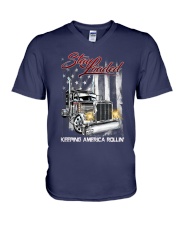 Trucker Stay loaded V-Neck T-Shirt tile