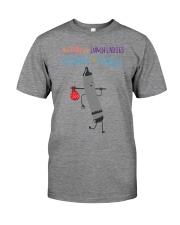 Lunch Ladies Crayon Black Premium Fit Mens Tee tile