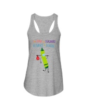 Teacher Crayon Mask Green Pea Ladies Flowy Tank tile