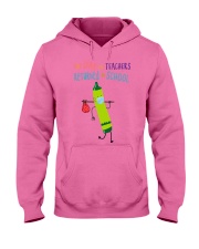 Teacher Crayon Mask Green Pea Hooded Sweatshirt tile