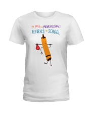 Paraprofessional Crayon Orange Ladies T-Shirt tile