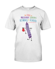 Preschool Crayon Purple Classic T-Shirt front