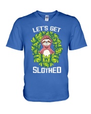 Let's get slothed V-Neck T-Shirt tile