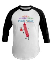 4th Grade Crayon Red Baseball Tee tile
