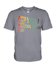 Guitar Note F'ck you V-Neck T-Shirt tile