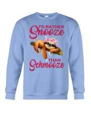 Sloth I rather snooze than schmooze Crewneck Sweatshirt tile