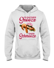 Sloth I rather snooze than schmooze Hooded Sweatshirt tile