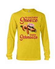 Sloth I rather snooze than schmooze Long Sleeve Tee tile