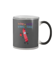 Teacher Crayon Mask Pink Color Changing Mug tile