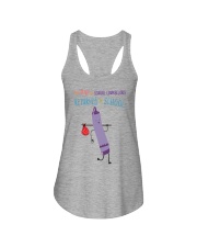 School Counselor Crayon Purple Ladies Flowy Tank tile