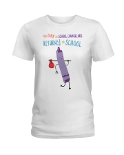 School Counselor Crayon Purple Ladies T-Shirt tile