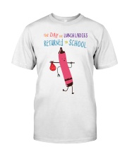 Lunch Ladies Crayon Red Classic T-Shirt front