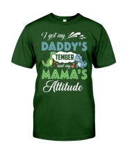 Dinosaur Daddy's temper and Mama's attitude Classic T-Shirt tile