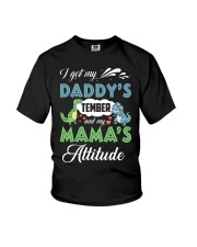Dinosaur Daddy's temper and Mama's attitude Youth T-Shirt front